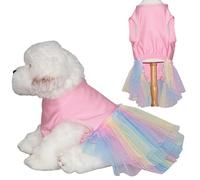 XIAO HUA Vestido de perro dulce para cachorros, lindos vestidos de princesa para gatos, falda para perros pequeños (A152, L)