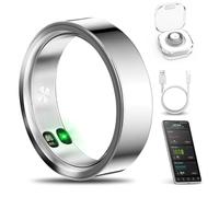 xiaobi El primer anillo inteligente del mundo con alertas de llamadas/reloj/eventos, sin suscripción a la aplicación, temperatura corporal/frecuencia cardíaca/rastreador de salud de la mujer, anillo