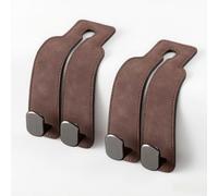 XIAOBINGFA 2 Piezas Ganchos para Asientos para BMW X1 2 (II) F48 I 2015-2022 -, Gancho Reposacabezas de Coche Multifuncionales Ganchos de Gancho Trasero para Asiento de Coche,Brown