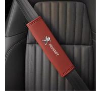 XIAOBINGFA 2 Piezas Protector Cinturon Coche para Peugeot RCZ 2010-2013, Protector de Hombro de Seguridad Extraíble Cómodas Durante Viaje Almohadilla Cinturon,Red