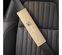 XIAOBINGFA 2 Piezas Protector Cinturon Coche para Peugeot Rifter Long 2019-, Protector de Hombro de Seguridad Extraíble Cómodas Durante Viaje Almohadilla Cinturon,Beige