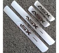 XIAOBINGFA 4 Piezas Acero Inoxidable Protector Umbral Puerta Coche para Mitsubishi ASX 2013-2025, AntiarañAzos Bienvenidos Pedal Accesorios de AutomáTico,A