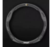 XIAOBINGFA Funda Volante Coche para Smart ForTwo 450 1998-2007, Protector Volante Decoracion Cubierta Antideslizante Transpirable Accesorios Coches Interior,Black