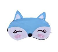 Xiaochen Eyeshade algodón Fox Parche máscara for dormir cubierta linda de los ojos del resto del recorrido de ojos Band Aid Dormir máscara de ojos Blindfolds 1PCS ojo del sueño(Plata)