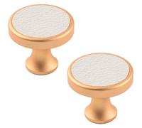 XIAODANHUA Tiradores para Cajones Pomos de Cocina en Aleación de Aluminio Tiradores para Muebles Decorativos Manija de Gabinete de Cuero para Roperos Baños Dormitorios (Single Hole)