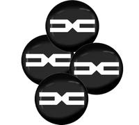 XIAOFEIDAFA 4 calcomanías para tapacubos centrales de Rueda de Coche para Dacia Manifesto (Concept) 2023, Tapa del Centro de Rueda Emblema Adhesivo Insignia,Black