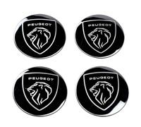 XIAOFEIDAFA 4 calcomanías para tapacubos centrales de Rueda de Coche para Peugeot 208 2012-2026 60mm, Tapa del Centro de Rueda Emblema Adhesivo Insignia