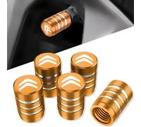 XIAOFEIDAFA 5 Piezas Tapones de válvula de Coche para Citroen Berlingo 2018-2023, Tapones con Sell Aluminio para vástago de válvula de neumático,Resistentes a la Corrosión,Gold