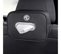 XIAOFEIDAFA Caja de Pañuelos de Cuero Microfibra para MG ZS HS GT MG4 2024 MG5 MG6 Plus VE ZX EHS EZS, Organizador de Visera de Coche Elegante Soporte de Asiento Trasero,Black
