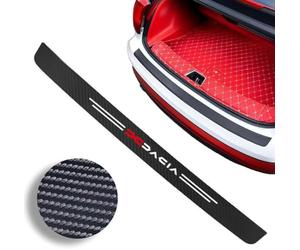 XIAOFEIDAFA Protector Parachoques Trasero para Dacia Logan II MCV 2017-2020, Listón De Umbral De Carbono Adhesiva Protección del Parachoques Trasero