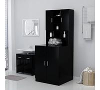 XIAOGUANG Armario de Lavadora, Mueble Lavadora, Estanteria Lavadora, Muebles Estanterias, Mueble para Lavadora Y Secadora, Negro 71x71,5x91,5 cm
