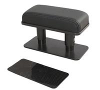 XIAOGUANGFADACAI Reposabrazos Coche para Peugeot Boxer 2006-2022, Soporte para Codo Consola Central Altura Ajustable Cojín Interior Ergonómico Alivio de Fatiga,Black with Black Stitching