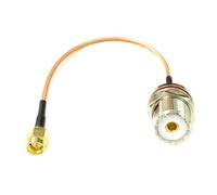 XIAOGYYE 1 Cable de Extensión de Módem Inalámbrico Smaho a Conector Hembra N/Uhf/Mcx/Mmcx con Tuerca Y Conector de Cable Flexible Recto Rg316/Sma-Uhf Nut/30Cm
