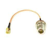 XIAOGYYE 1 Cable de Extensión de Módem Inalámbrico Smaho a Conector Hembra N/Uhf/Mcx/Mmcx con Tuerca Y Conector de Cable Flexible Recto Rg316/Sma-N Nut/400Cm