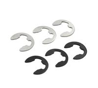 XIAOGYYE 10/50/100 Piezas de M1.2/M1.5, M2, M2.5, M3/M4/M5, M6, M8, M10, M11, M12, M13, Acero Al Carbono Negro/Acero Inoxidable 304, Clip Tipo E, Arandela de Anillo de Retención/Ss 304/M10 *20Pcs