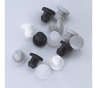 XIAOGYYE 100 Tapones de Silicona Paraujeros de 2,5/3/3,5/4 Mm, Tapa Sólida Tipo T, con Junta a Presión./Grey/100Pcs