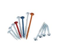 XIAOGYYE 50 Tornillos Paraujeros de Bolsillo de 25-63 Mm, Rosca Gruesa Y Fina, Tornillo Autorroscante N.° 2, con Accionamiento Cuadrado, para de Plantilla Paraujeros de Bolsillo/Fine 50Mm