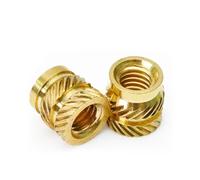 XIAOGYYE Insert Brass Nut Hot Melt Knurled Thread Heat Embedment Copper Nuts Embed Pressed Fit 250Pcs M3 For 3D Printer Plastic Case/Color/M3*8 * 4.2