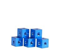 XIAOGYYE Tuerca Hexagonal M3/M4/M5/M6, Tornillo de Rosca Hexagonal de Aluminio, Conector de Bloque de Tuerca Cúbica, Tornillo de Carcasa Acrílica para Impresora 3D Diy/Deep Blue/M8-25 * 25 * 25