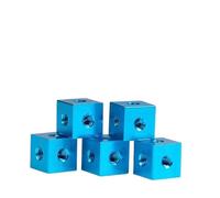 XIAOGYYE Tuerca Hexagonal M3/M4/M5/M6, Tornillo de Rosca Hexagonal de Aluminio, Conector de Bloque de Tuerca Cúbica, Tornillo de Carcasa Acrílica para Impresora 3D Diy/Light Blue/M6*20 * 20 * 20