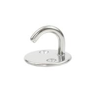 XIAOGYYE U-Type Screw Stainless Steel 304 Fixing Pad Eye Plate Deck Door Buckle Nail Wall Hook Ceiling Mounting Hook/Round J/9Mm