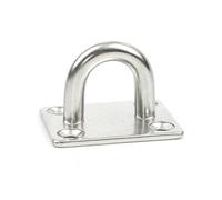 XIAOGYYE U-Type Screw Stainless Steel 304 Fixing Pad Eye Plate Deck Door Buckle Nail Wall Hook Ceiling Mounting Hook/Rectangle/9Mm