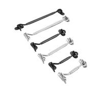 XIAOGYYE Window Hook With Screw Stainless Steel 4/6/8 Inch Hatch Lock Sliding Buckle Black/Silver 110-205Mm Jewel Box Latch 1 Pc/110Mm Sier
