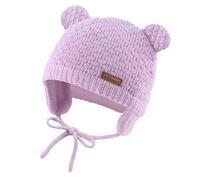 XIAOHAWANG Bebé de Punto Sombrero de Invierno Niño Oso Sombrero Chica Niño Cara Oreja Proteger (Lavender, 0-6 Meses)