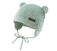 XIAOHAWANG Bebé de Punto Sombrero de Invierno Niño Oso Sombrero Chica Niño Cara Oreja Proteger (Water Green, 6-18 Meses)