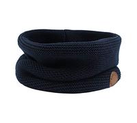 XIAOHAWANG Bufanda de invierno para niños Bufanda cálida de punto grueso Calentador de cuello grueso suave pequeños Niños Niñas(Azul Marino)
