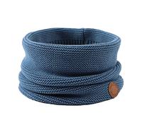 XIAOHAWANG Bufanda de punto para bebés y niñas, cálida para otoño e invierno, bufandas de algodón para niños, azul vaquero, Talla única