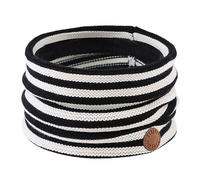 XIAOHAWANG de Punto Bufanda del Bebé Niños Bufandas de Invierno Para Bebé Niño Niña Bucle Clásico Bufanda (Black Stripe)