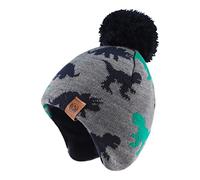 XIAOHAWANG Dinosaurio Bebé Sombrero Bufanda Conjunto Sombreros Invierno para Niño Niña Gorro Caliente Otoño 0-7 Años, Gris Dinosaurio Sombrero, 4-7 años