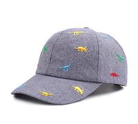 XIAOHAWANG, Gorras de béisbol para bebés y niños, Sombreros de algodón de Verano para el Sol con Sombreros de Dinosaurio de Dibujos Animados para niños pequeños y niñas(Azul,2-5 años)