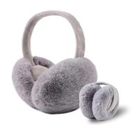XIAOHAWANG Mujeres de Invierno Unisex Orejeras de Piel Sintética Caliente Orejeras Señora Niñas de Felpa Calentadores de Oído al Aire Libre Covers (Gray