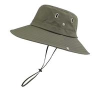 XIAOHAWANG Sombrero de Verano para Hombre y Mujer, Plegable, para Verano, Boonie, con ala Ancha, protección UV, para Pescador, jardín, Hombre, para Senderismo, Pesca, Verde Militar, Talla única