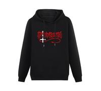 XIAOHEIYA Possessed Seven Churches Death Black Printing Graphic Mens Sweatshirts Unisex Hooded S