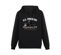 XIAOHEIYA R.D. Trucking Convoy Trucker Retro 70S Film Movie Police Black Printing Graphic Mens Sweatshirts Unisex Hooded XXL