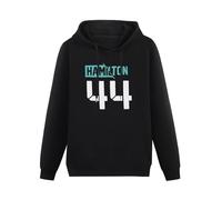 XIAOHEIYA Racing Lewis Hamilton Black Printing Graphic Mens Sweatshirts Unisex Hooded L