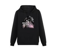 XIAOHEIYA Street Hawk Movie Black Printing Graphic Mens Sweatshirts Unisex Hooded L