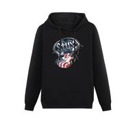XIAOHEIYA Styx Tall American Guitar Black Printing Graphic Mens Sweatshirts Unisex Hooded M