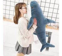 XIAOHONG Juguete de peluche de tiburón 3D, hecho a mano, suave cojín de tiburón, almohada de peluche de tiburón, regalo para niños, almohada de peluche (80 cm)