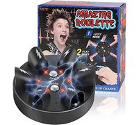 XIAOHONG Micro polígrafo de dedo de choque eléctrico, juegos de fiesta de ruleta de choque, juego de ruleta de dedo eléctrico, detector de mentiras recargado, juego de mesa divertido accesorio de
