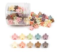 Xiaohui887 100 mini pinzas para el pelo de flores coloridas, pinzas para el pelo de bebé, mini pinzas de garra lindos accesorios para el cabello para niños pequeños