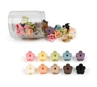 Xiaohui887 40 pinzas para el pelo de flores pequeñas coloridas, pinzas para el pelo de bebé, mini pinzas de garra, lindas pinzas para la barbilla, accesorios para el cabello para mujeres y niñas