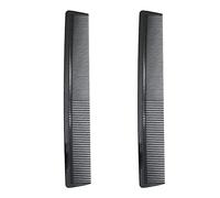 Xiaohui887 Peine de corte de fibra de carbono profesional de 8.3 pulgadas, antiestático, resistente al calor, peine de dientes finos y anchos para todo tipo de cabello, paquete de 2
