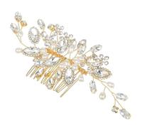 Xiaohui887 Peine de novia Peine de pelo de diamantes de imitación Accesorios para el cabello para boda Accesorios para el cabello para boda Clips peine de pelo hecho a mano para boda