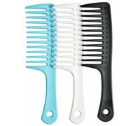Xiaohui887 Peine desenredante de dientes anchos, cepillo de peinado duradero para tipos de cabello rizado, largo y húmedo, cuidado profesional del cabello