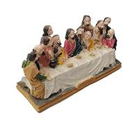 Xiaojikuaipao Figura decorativa de resina pintada a mano de Jesús y sus 12 discípulos, figura de la última cena para decoración religiosa católica y regalos