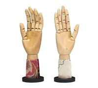Xiaojikuaipao Maniquí de madera para artista, modelo de mano para dibujar, esbozar, exhibición de joyas, 2 unidades